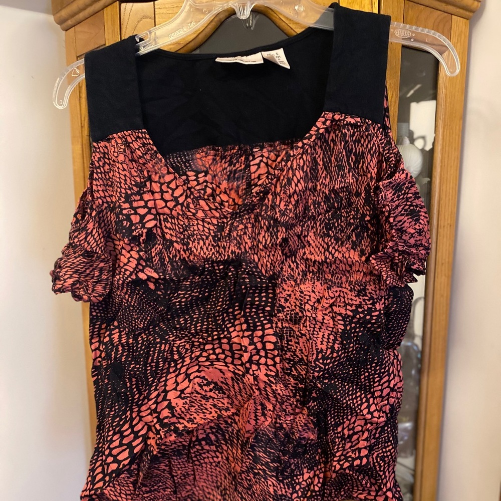 Coral Cold shoulder DKNY Jeans blouse